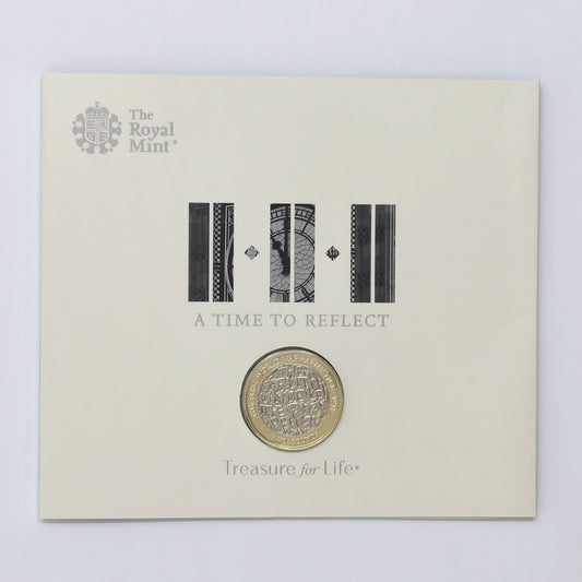United Kingdom 2018 2 GPB Armistice Centenary Cupronickel Coin in Folder (light wear)