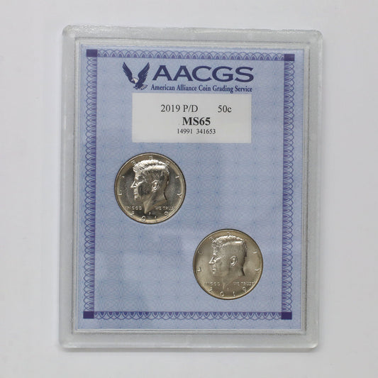 2019 P&D USA Half Dollars AACGS Certified MS65