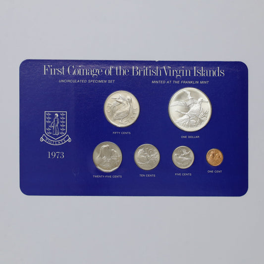 British Virgin Islands 1973 6-Coin Uncirculated Specimen Set (light wear)