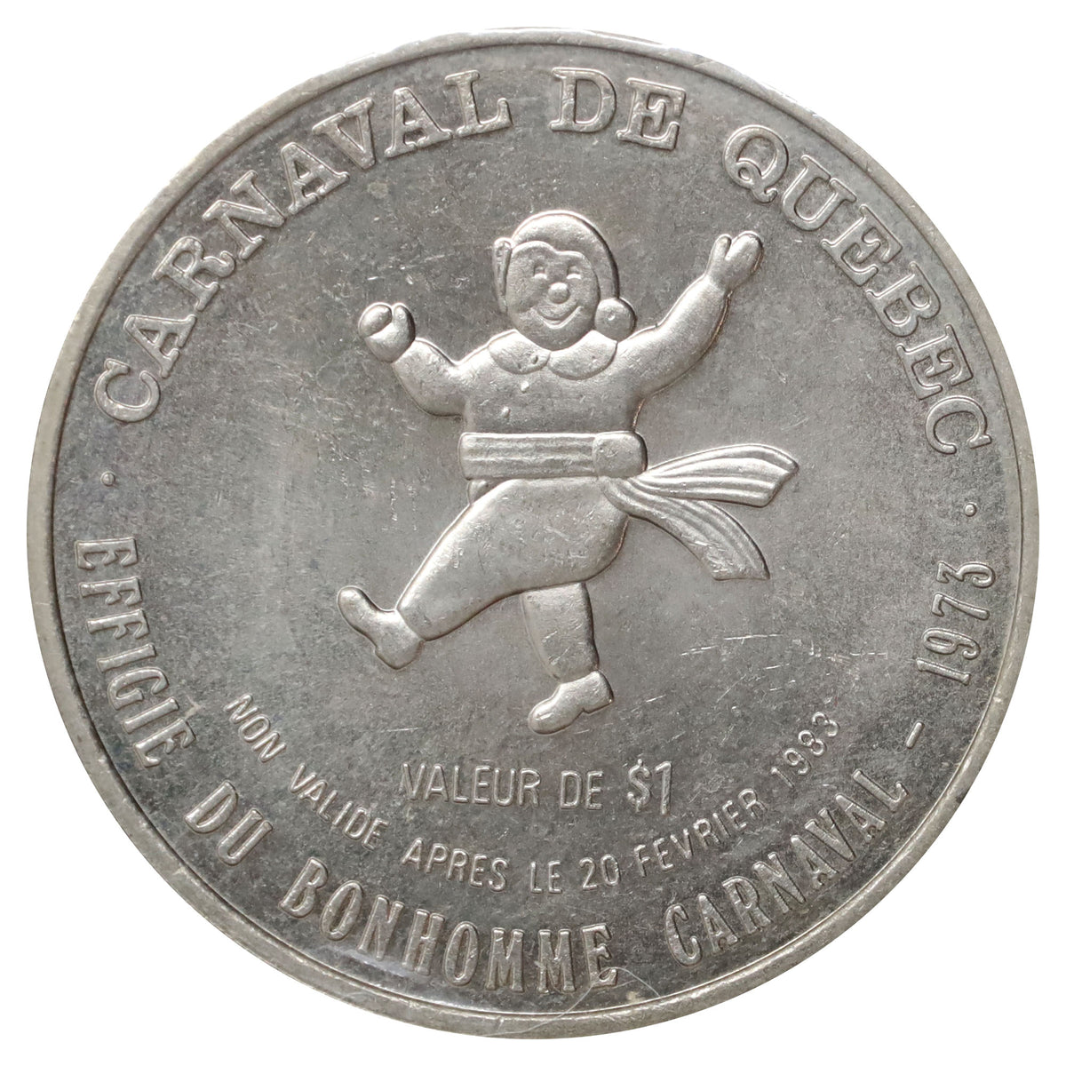 1983 Canada Carnaval de Quebec 1973 Bonhomme Souvenir Token (ERROR)
