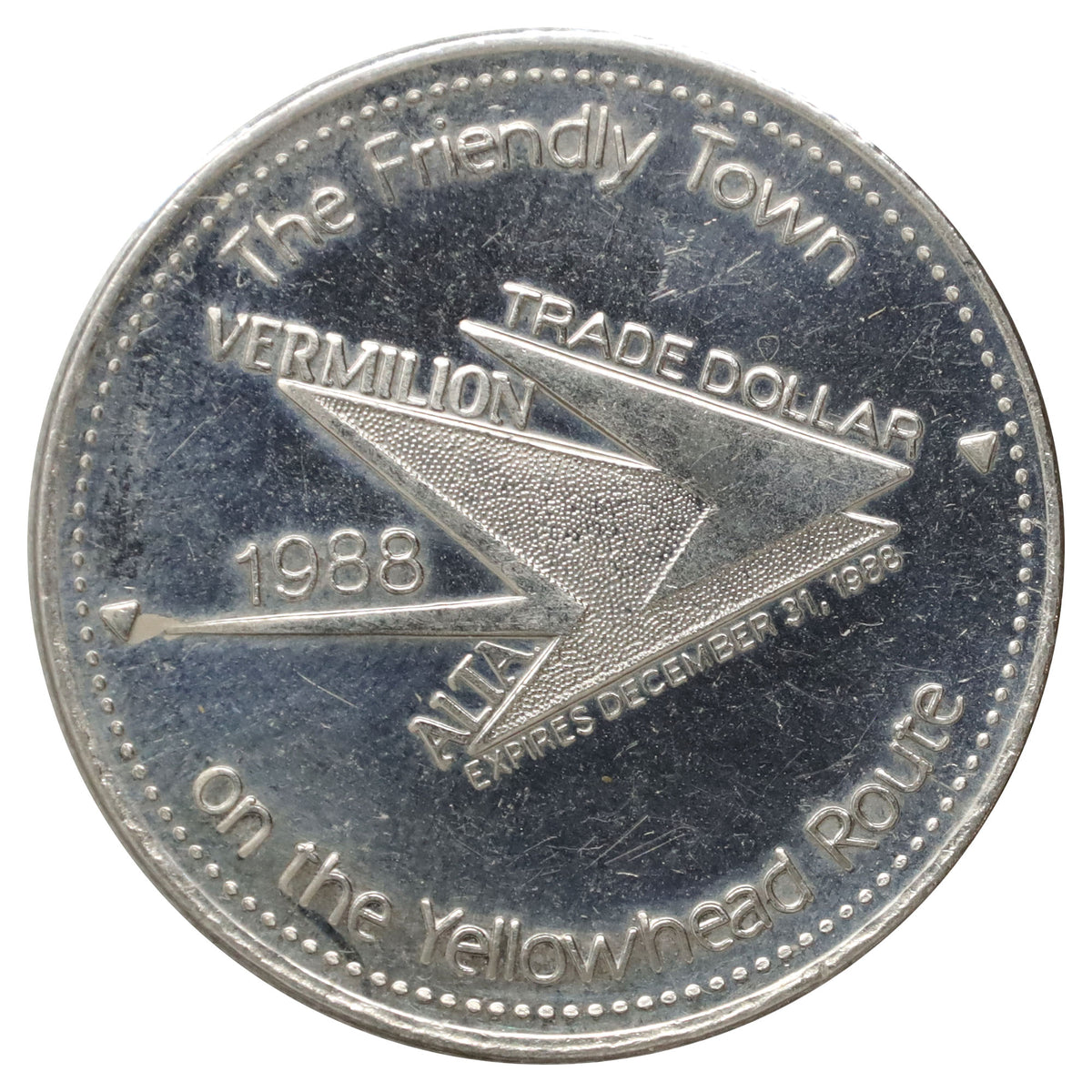 1988 Vermilion, AB, Alberta Senior's Games Trade Dollar