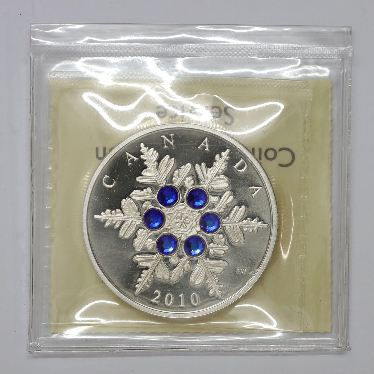 2010 Canada $20 Blue Crystal Snowflake Fine Silver ICCS Certified PF67 UHC (No Tax)