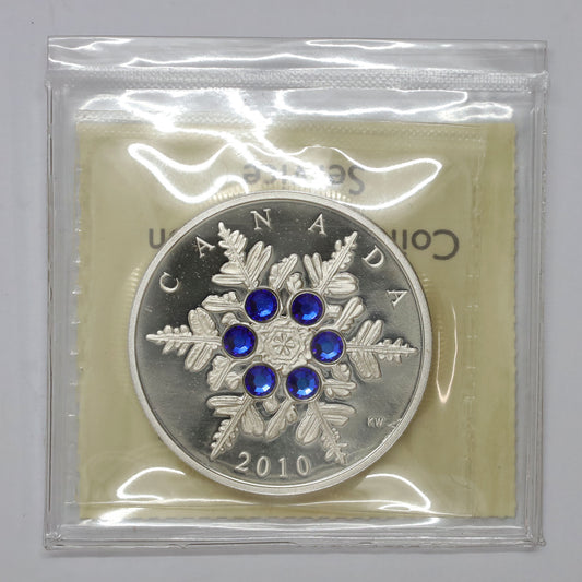 2010 Canada $20 Blue Crystal Snowflake Fine Silver ICCS Certified PF67 UHC (No Tax)