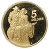 Australia 1990 $5 75th Anniversary of Anzac Commemorative Coin in Case (light wear)