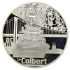 France 2015 10 Euro Grands Navires Francais Colbert .900 Silver Coin (light wear)