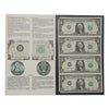 Uncut Sheet of 4x 1976 USA Cleveland, OH, $1 Notes in Official Folder, Uncirculated, 4pcs