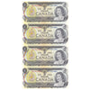 Lot of 4x Uncut 1973 Canada $1 Notes, Crow-Bouey, BFL