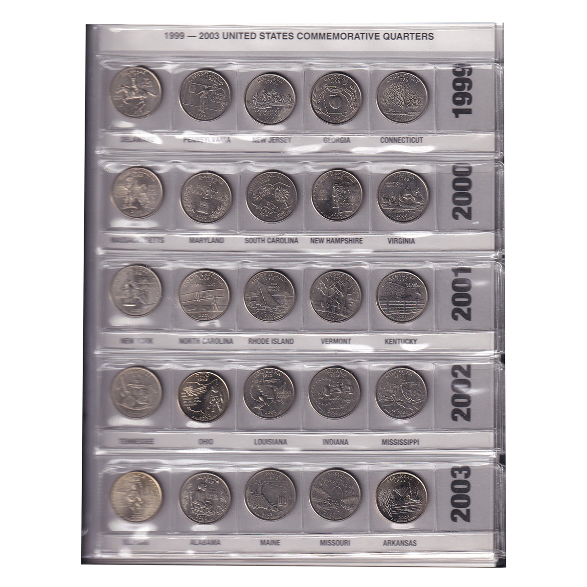 Estate Lot of 65x 1976-2009 Commemorative USA Quarters in Deluxe Album (sold as-is)