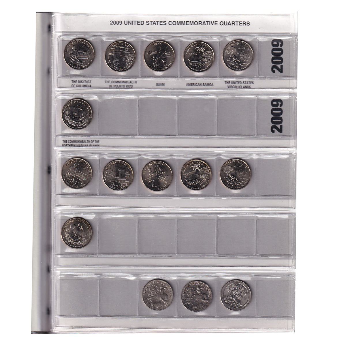 Estate Lot of 65x 1976-2009 Commemorative USA Quarters in Deluxe Album (sold as-is)