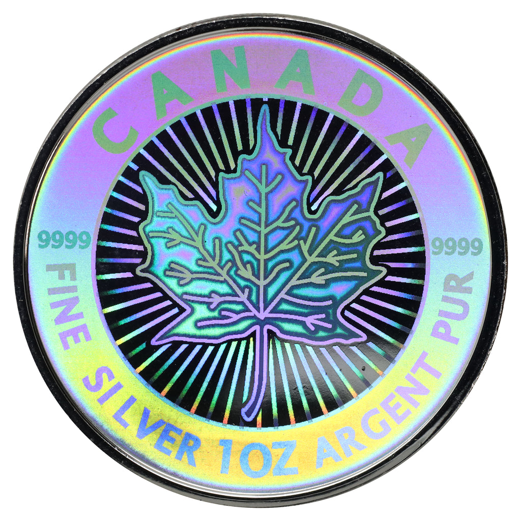 2003 Hologram Commemorative 1oz. Silver Maple Leaf (No Tax) coin only, scr.cap