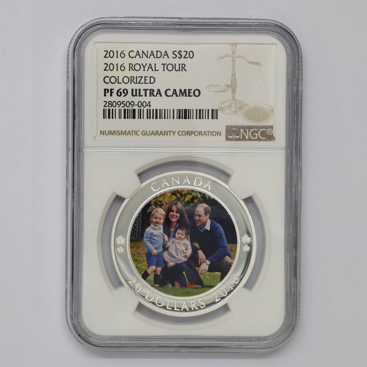 2016 Canada $20 Royal Tour Fine Silver NGC Certified PF69 UHC (No Tax)