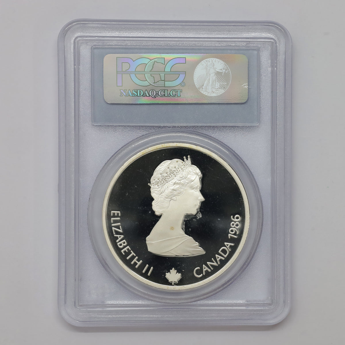 1986 Canada $20 Calgary Winter Olympics Biathlon Sterling Silver PCGS Certified PR69 DCAM