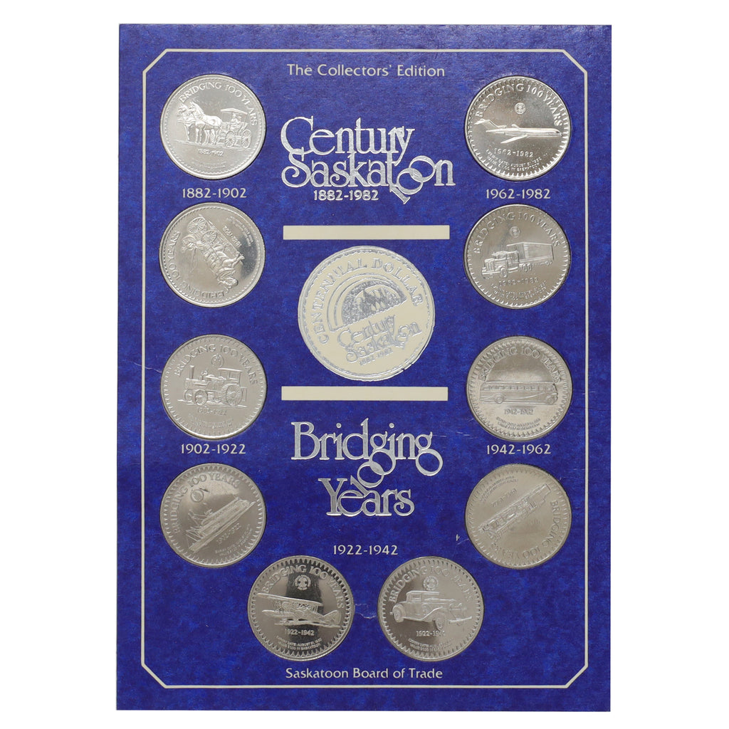 1982 Century Saskatoon 10-Token Collection in Original Presentation Board (issues)