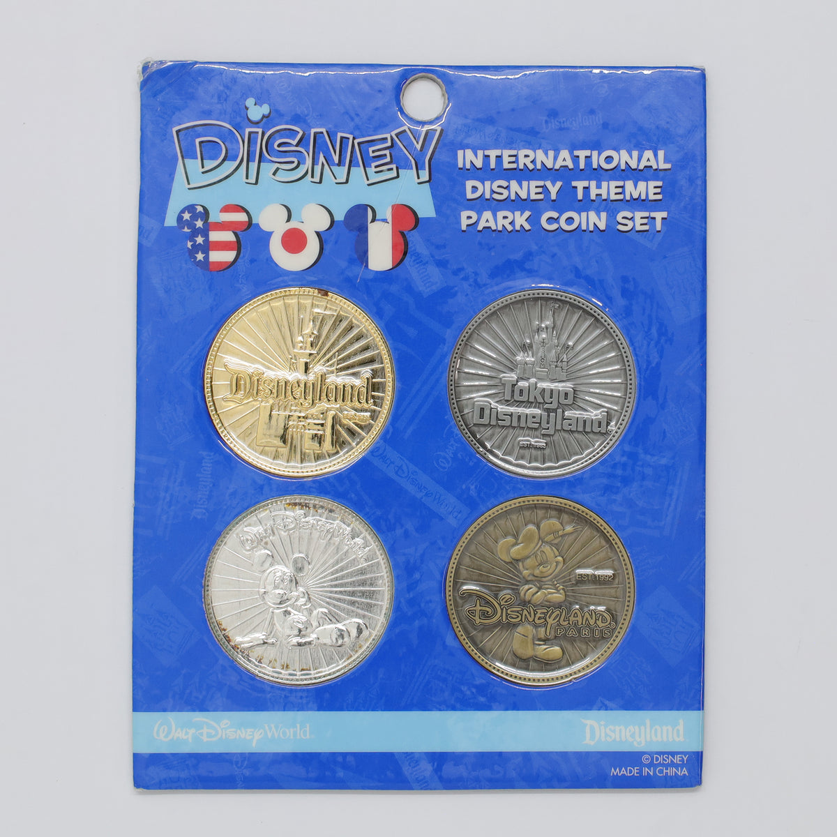 c.2002 USA Disney International Theme Park Coin Set (light wear)