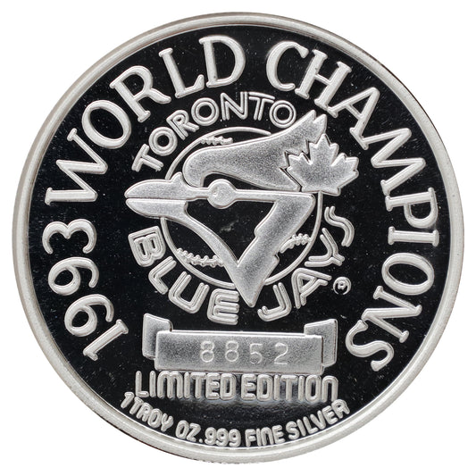 1993 Canada Toronto Blue Jays World Champions 1oz. .999 Fine Silver Coin (No Tax) issues