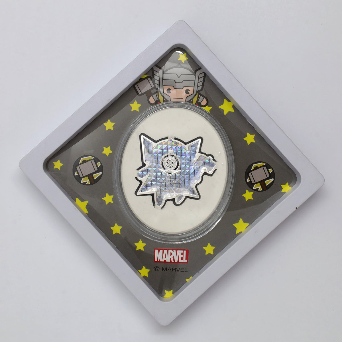 2022 Niue $2 Marvel Kawaii Thor 1oz. .999 Silver Shaped Proof Coin (No Tax) light wear