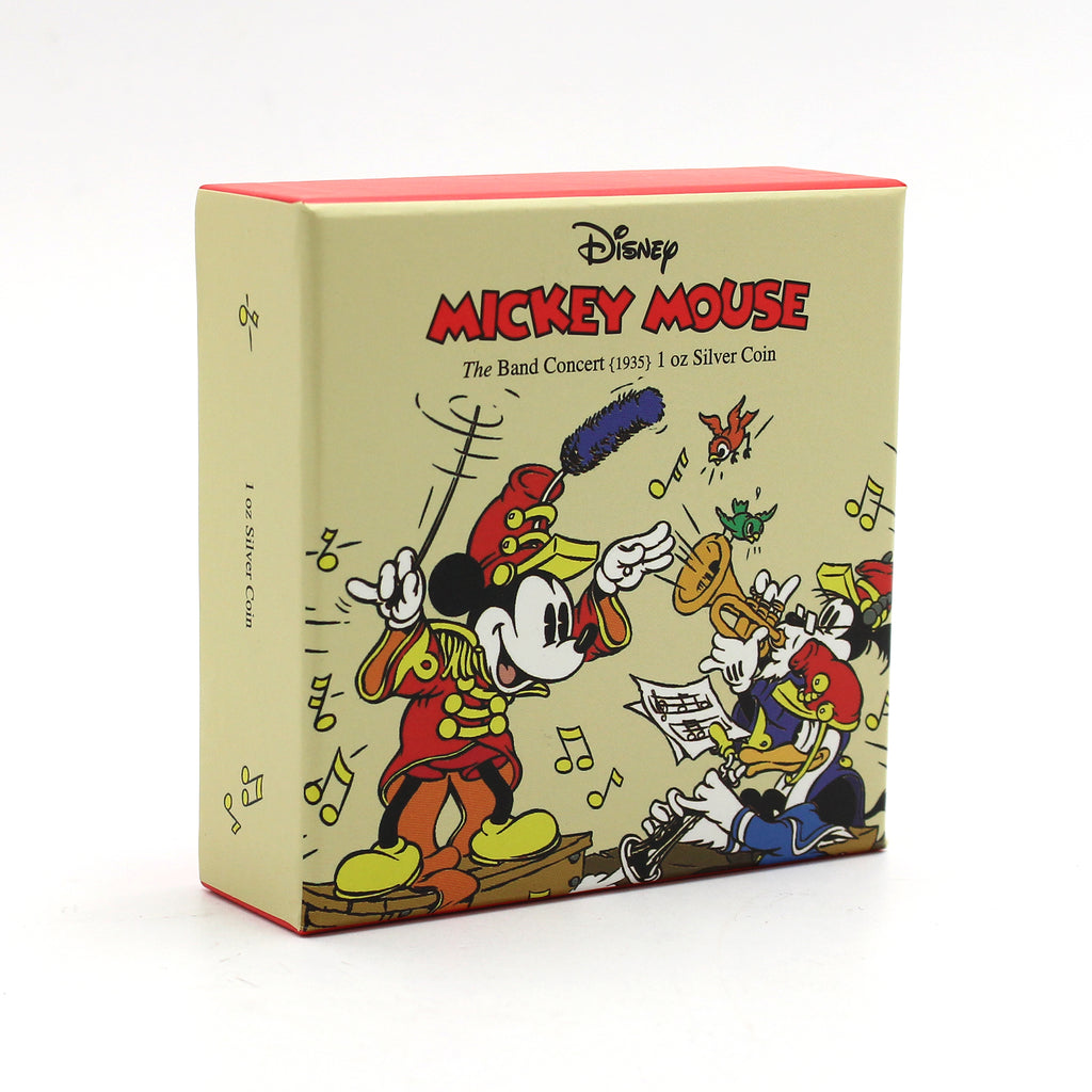 2016 Niue $2 Disney Mickey Mouse Band Concert 1oz. .999 Silver Proof (No Tax) light wear