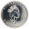 2002 Canada $5 Green Coloured 1oz. Silver Maple Leaf (No Tax) coin only, scratched caps.
