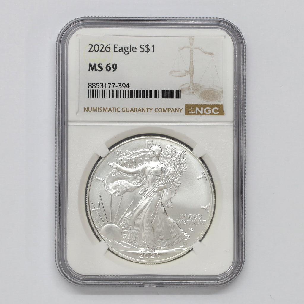 2026 USA Silver Eagle 1oz. Fine Silver NGC Certified MS69 (No Tax)