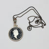 1992 British Columbia Canada 25-cents Sterling Silver Proof Necklace (light wear)