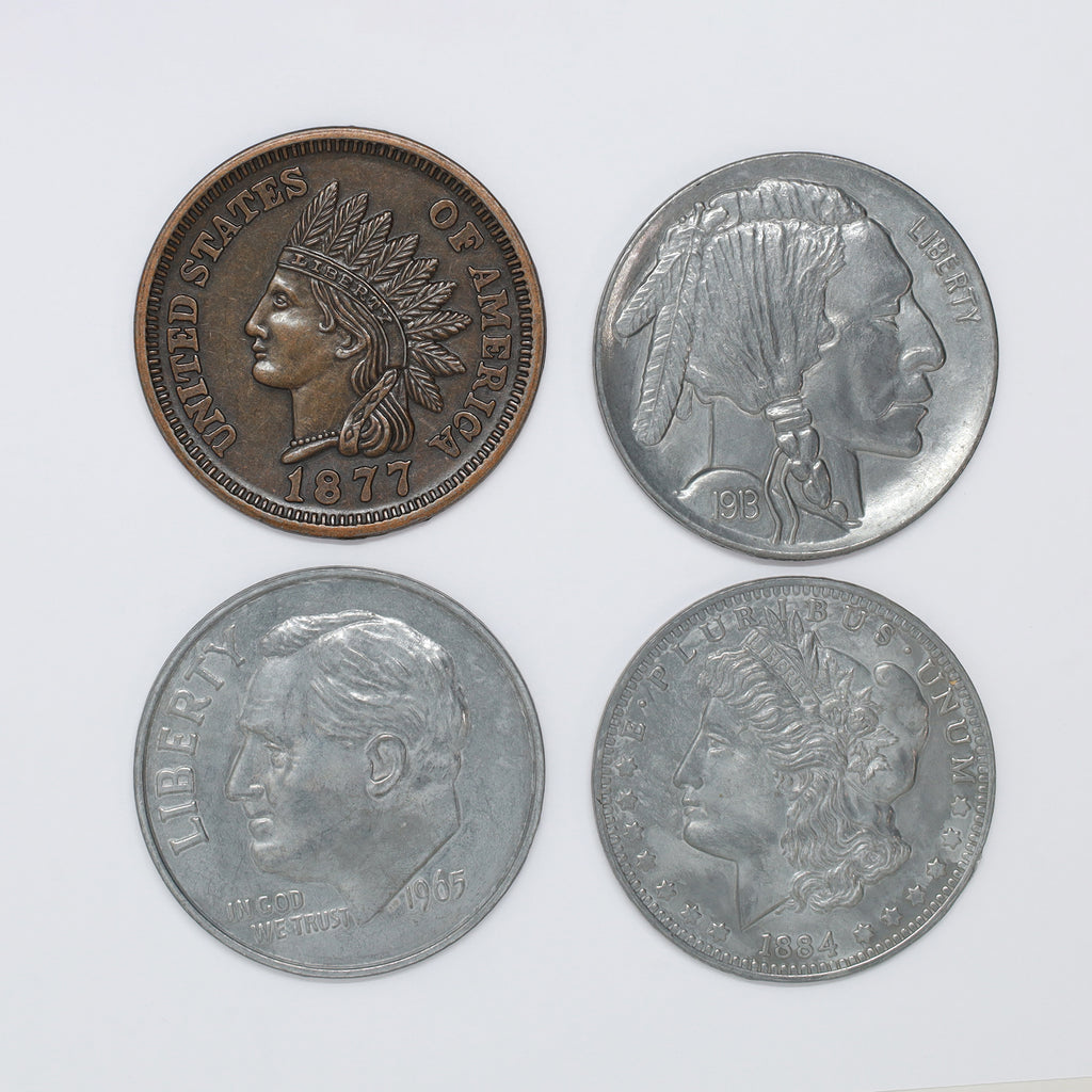 Lot of 4x USA Coin Coasters! 4pcs