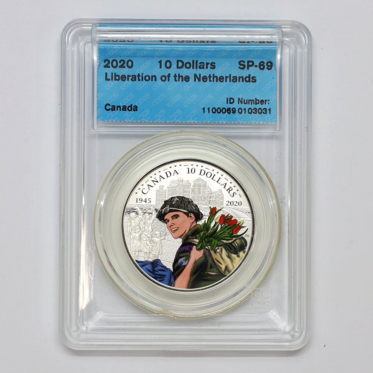 2020 Canada $10 75th Ann. Liberation of the Netherlands CCCS Certified SP69 (No Tax)