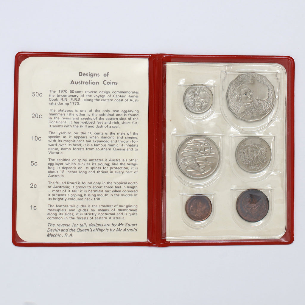 Australia 1970 6-Coin Mint Set in Folder (light wear)