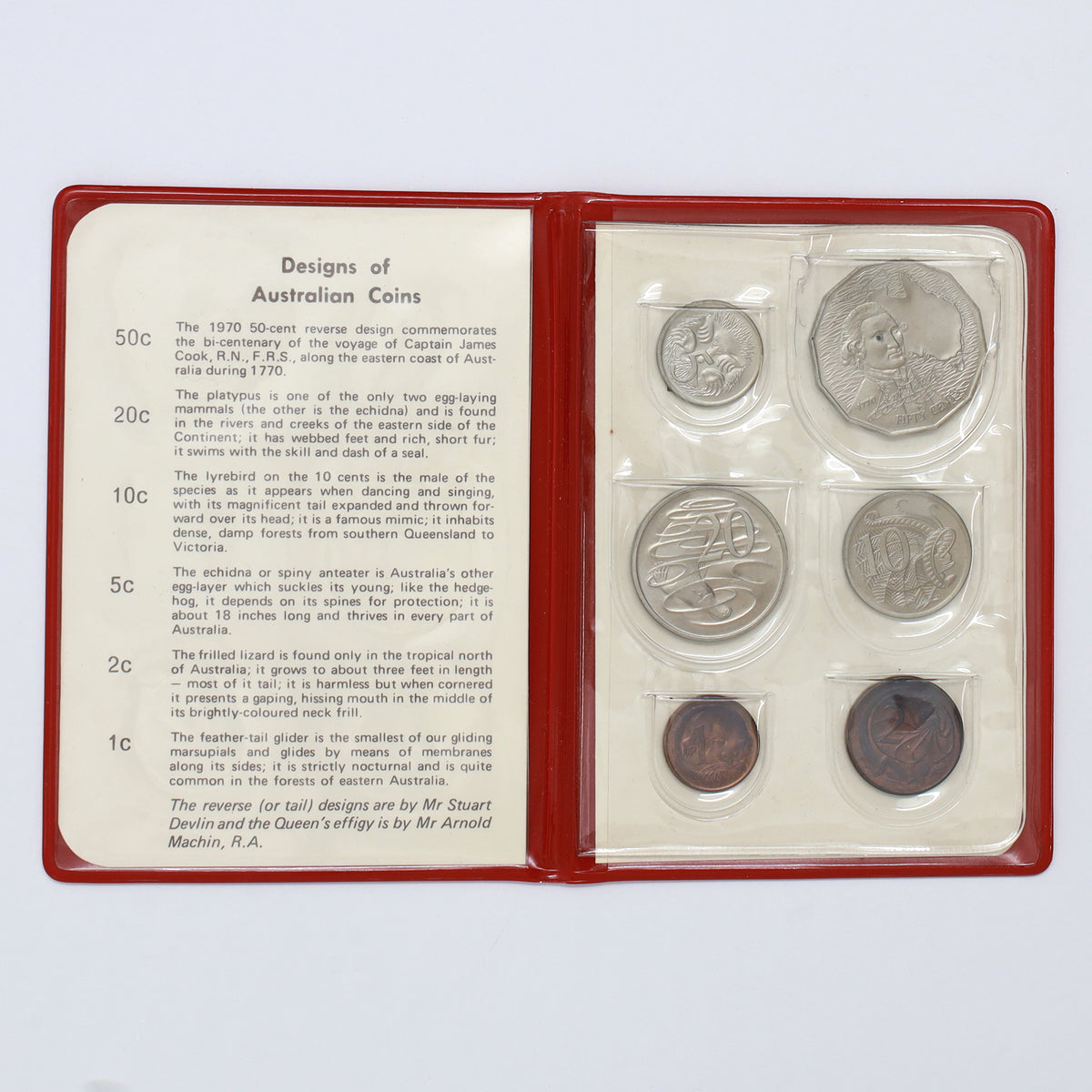 Australia 1970 6-Coin Mint Set in Folder (light wear)