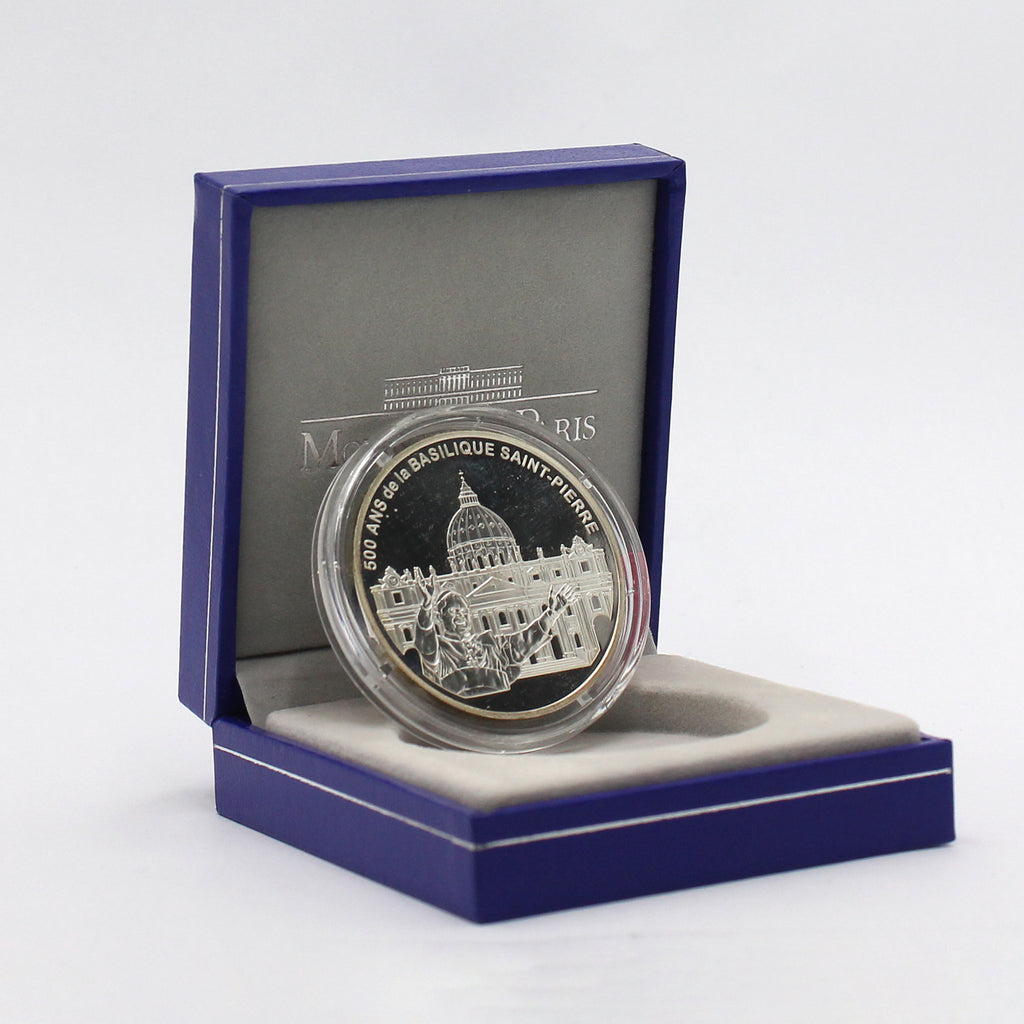 France 2006 1 1/2 Euro St. Peter's Basilica 500th Anniversary .900 Silver Coin (light wear)