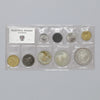 Austria 1970 9-Coin Proof Set including 3 Silver Coins (light wear)