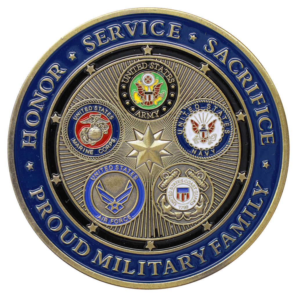 USA Department of Defense Proud Military Family Challenge Coin