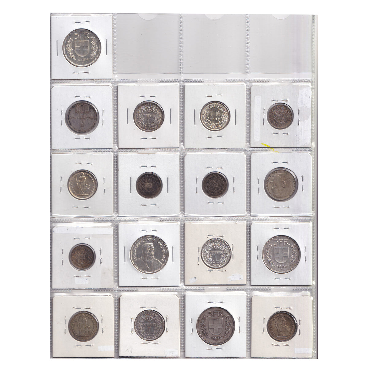 Group Lot of 17x Germany & Switzerland 1906-1963 Silver Coins, 17pcs