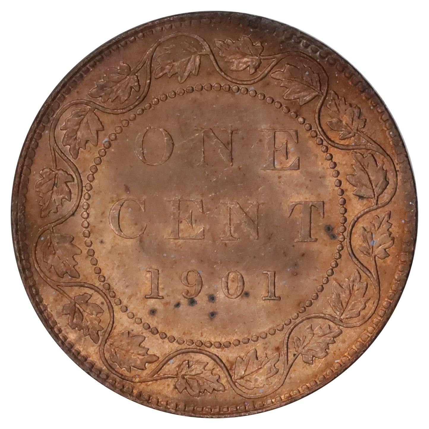1901 Canada 1-cent Choice Brilliant Uncirculated (MS64) Spots