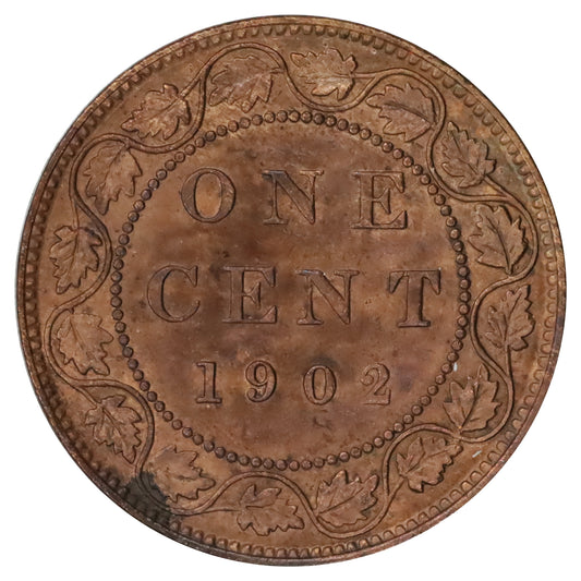 1902 Canada 1-cent Brilliant Uncirculated (MS63) Red & Brown