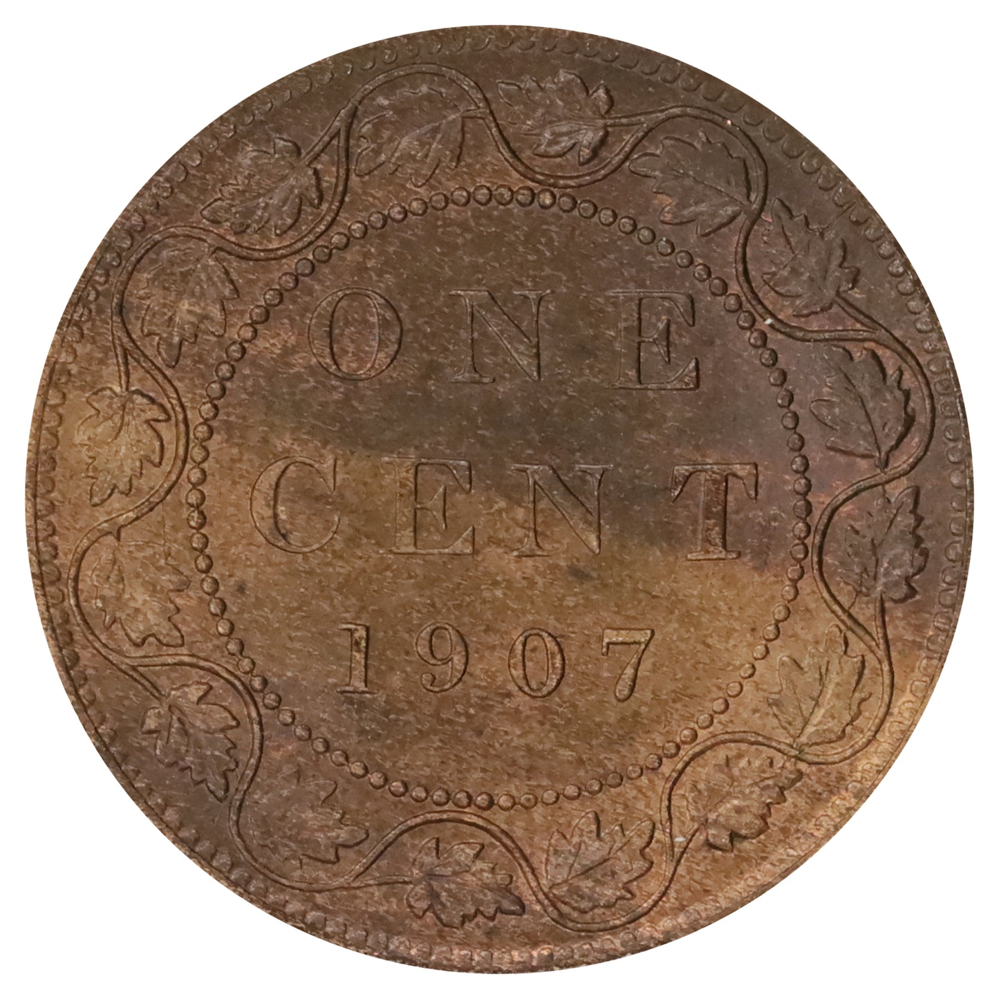 1907 Canada 1-cent Brilliant Uncirculated (MS63) Red & Brown