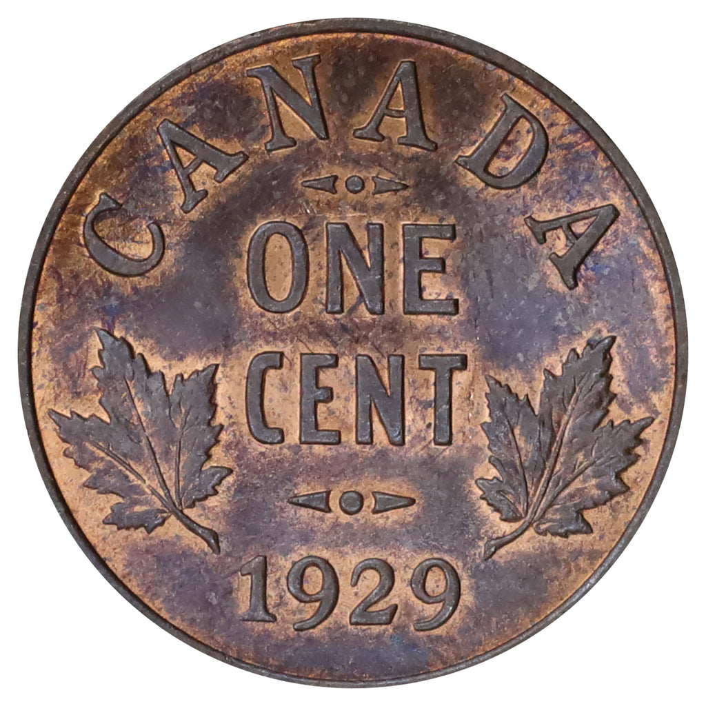 1929 Canada 1-cent Brilliant Uncirculated (MS63) Lustrous Brown