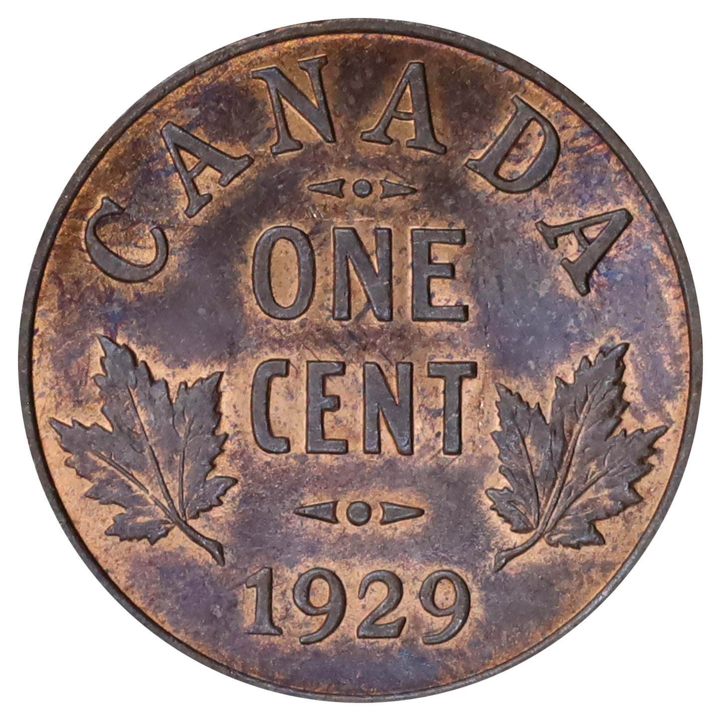 1929 Canada 1-cent Brilliant Uncirculated (MS63) Lustrous Brown