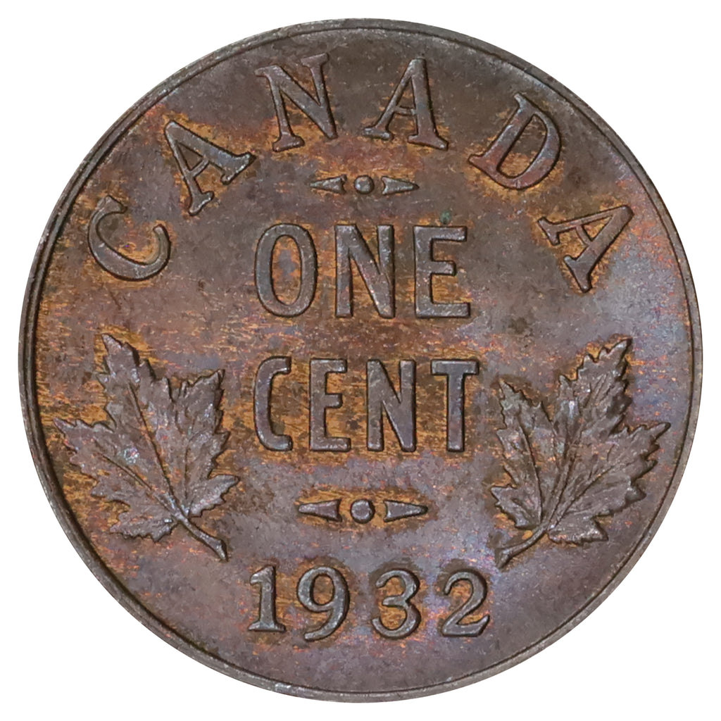 1932 Canada 1-cent Brilliant Uncirculated (MS63) Lustrous Brown