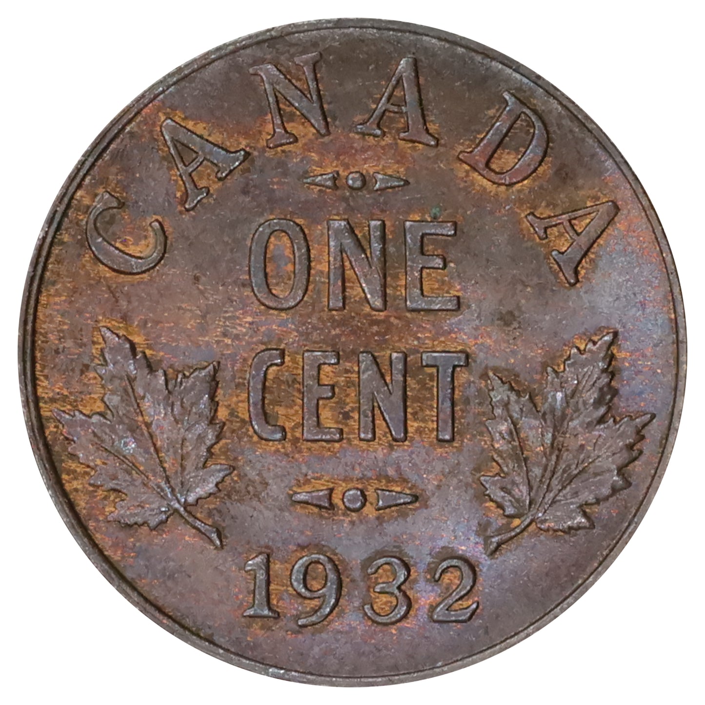 1932 Canada 1-cent Brilliant Uncirculated (MS63) Lustrous Brown