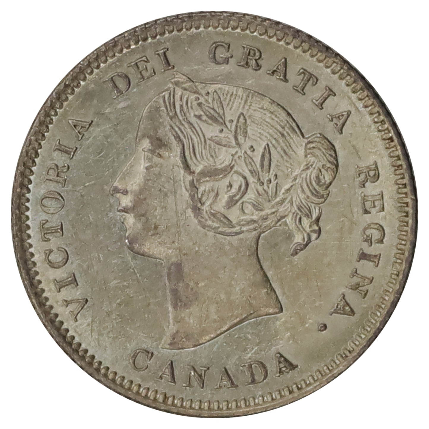 1900 Oval 0s Canada 5-cents UNC+ (MS62) Scratched
