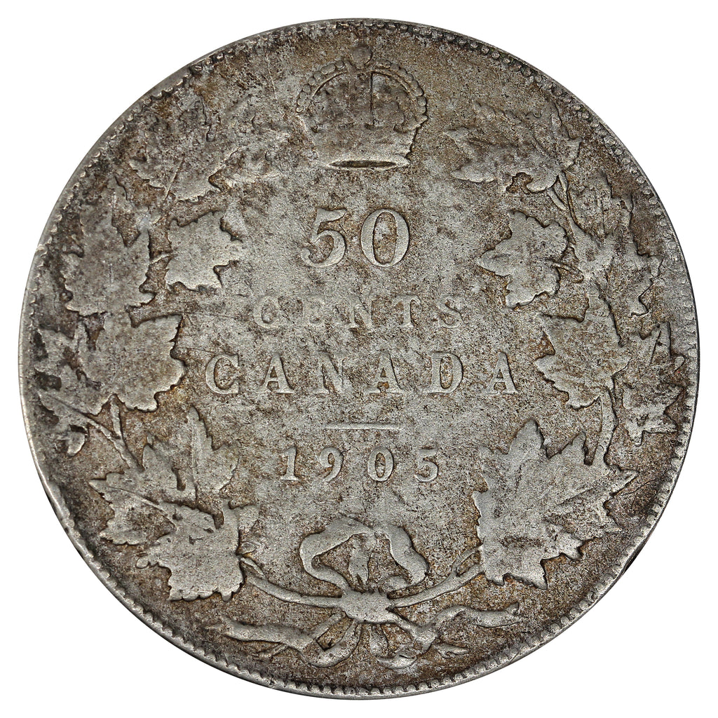 1905 Canada 50-cents Fine (F12) Impaired