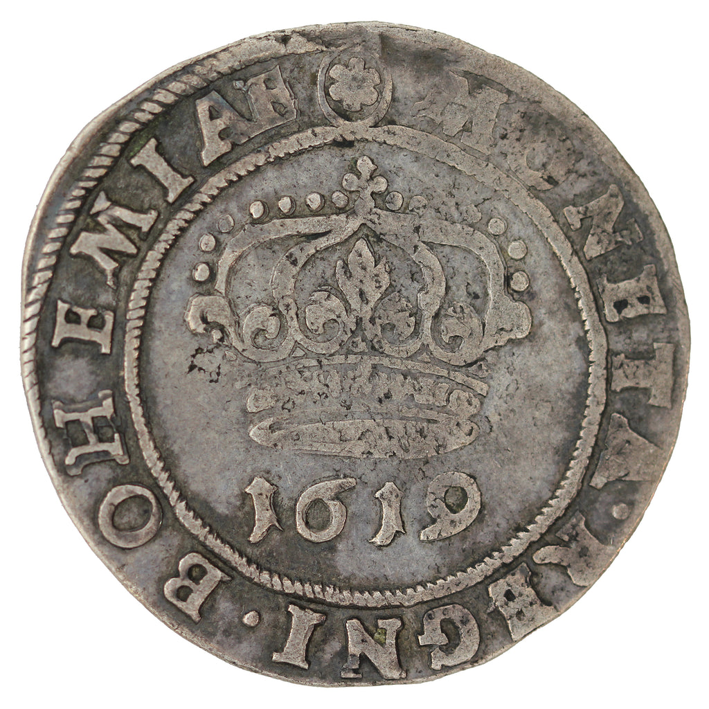 Bohemia 1619 Bohemian Revolt Kuttenberg 24 Kreuzer VF (VF20)