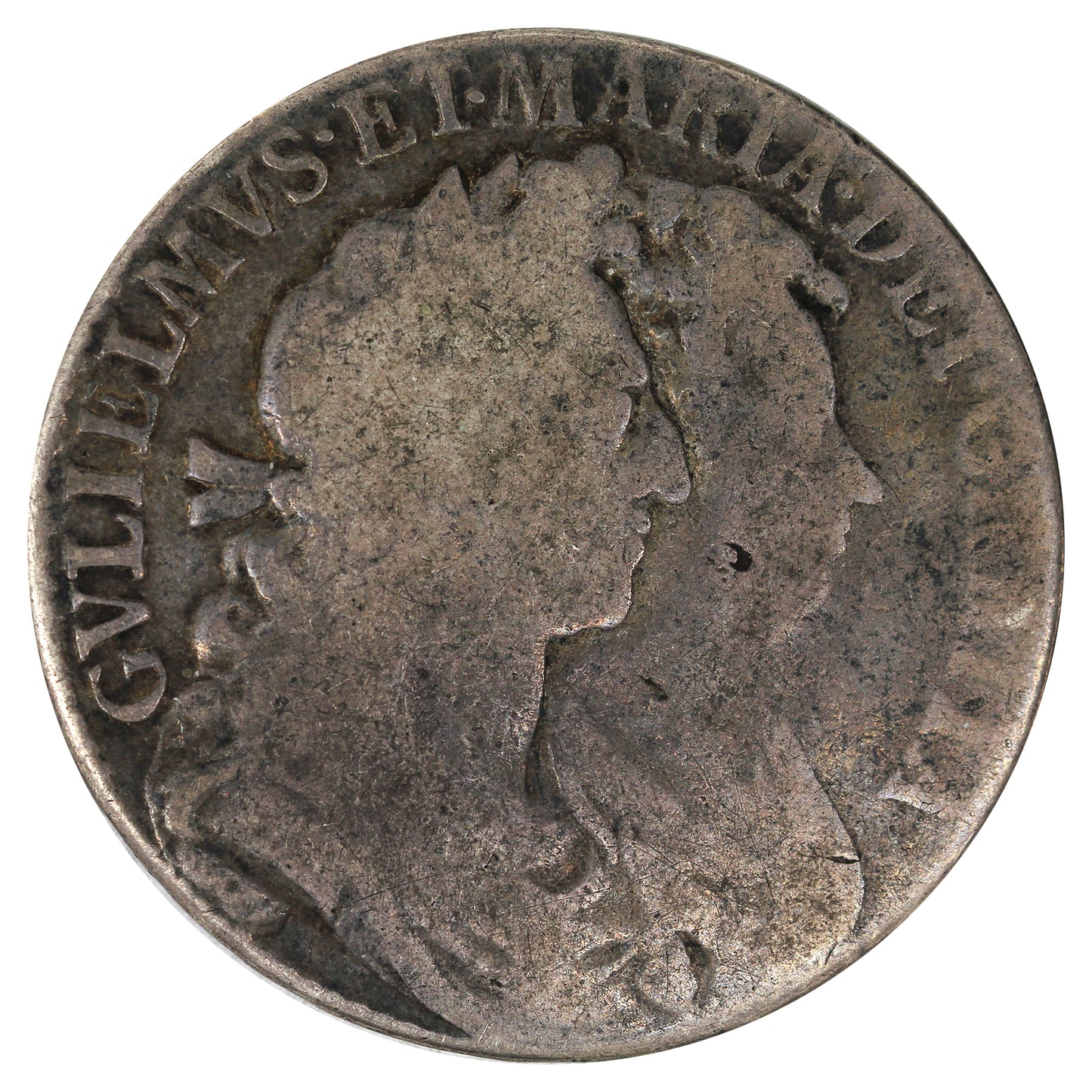 Great Britain 1689 William III & Mary II Half Crown