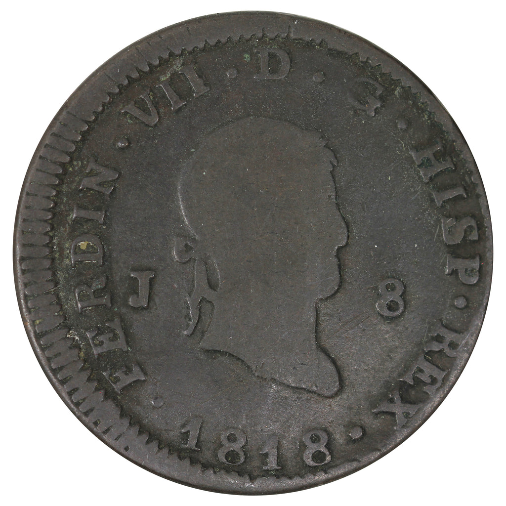 Spain 1818 Ferdinand VII 8 Maravedis
