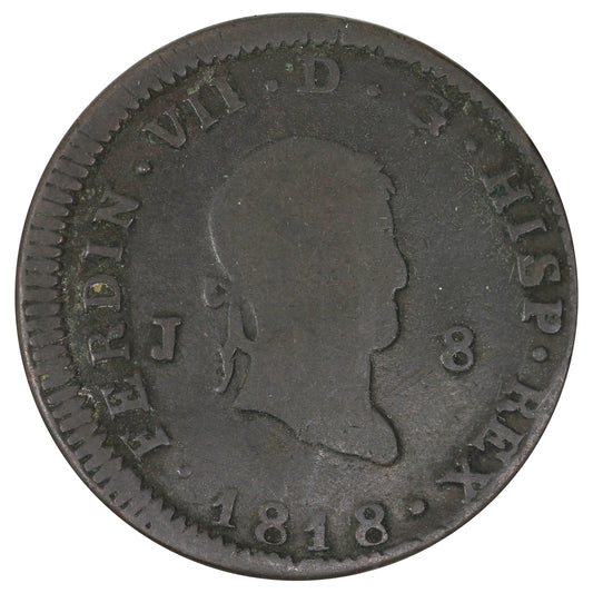 Spain 1818 Ferdinand VII 8 Maravedis