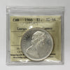 1966 Large Beads Canada Dollar ICCS Certified MS64 Cameo (Lightly Toned)