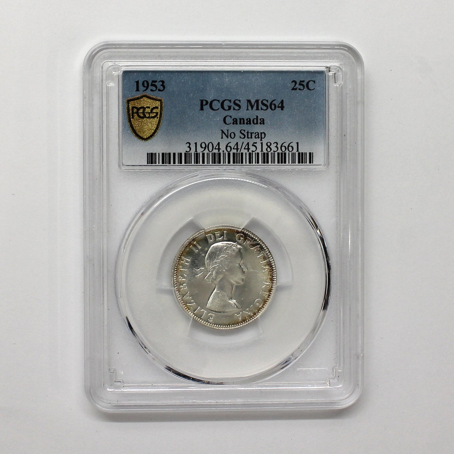 1953 Canada 25-cents PCGS Certified MS64