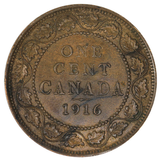 1916 Canada 1-cent Uncirculated (MS60) Toned