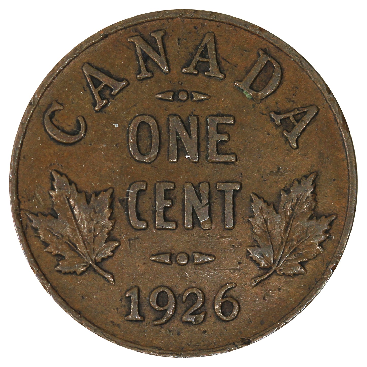 1926 Canada 1-cent VF-EF (VF30) Scratched, marks, or impaired