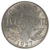 1927 Canada 5-cents AU-UNC (AU55) Impaired